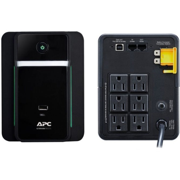 APC BVK950M2 Back-UPS 950VA Tower UPS 3-Jahre Garantie Niedrige Batteriealarm Umweltfreundlich USB- und Netzwerkanschlüsse