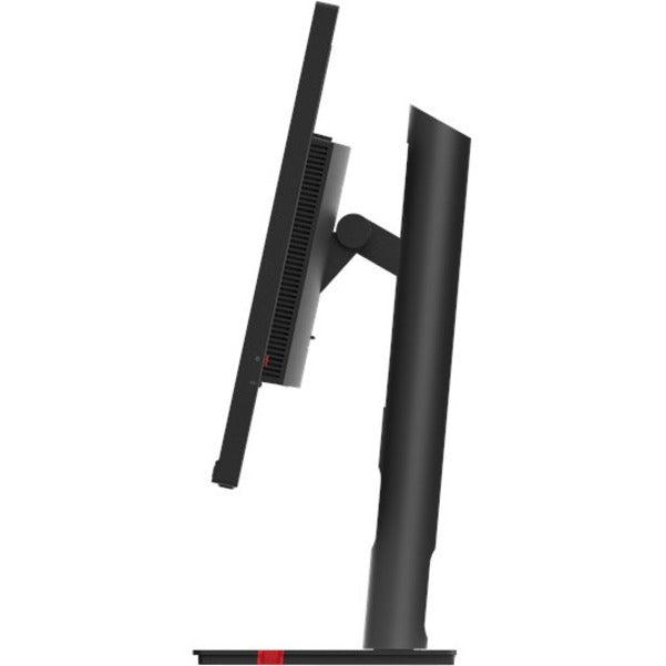 Side profile of ThinkVision T27p-30 displaying stand movement range