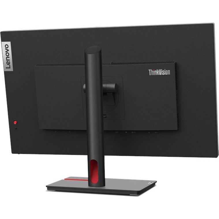 Angled rear view of ThinkVision T27p-30 displaying port arrangement