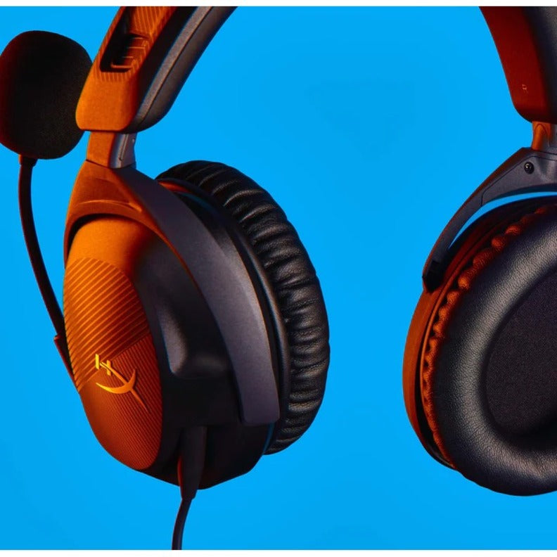 Artistic shot of HyperX Cloud Stinger 2 headset against blue background