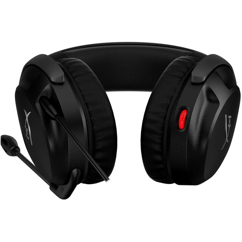 Top view of HyperX Cloud Stinger 2 headset showing rotating earcups and microphone