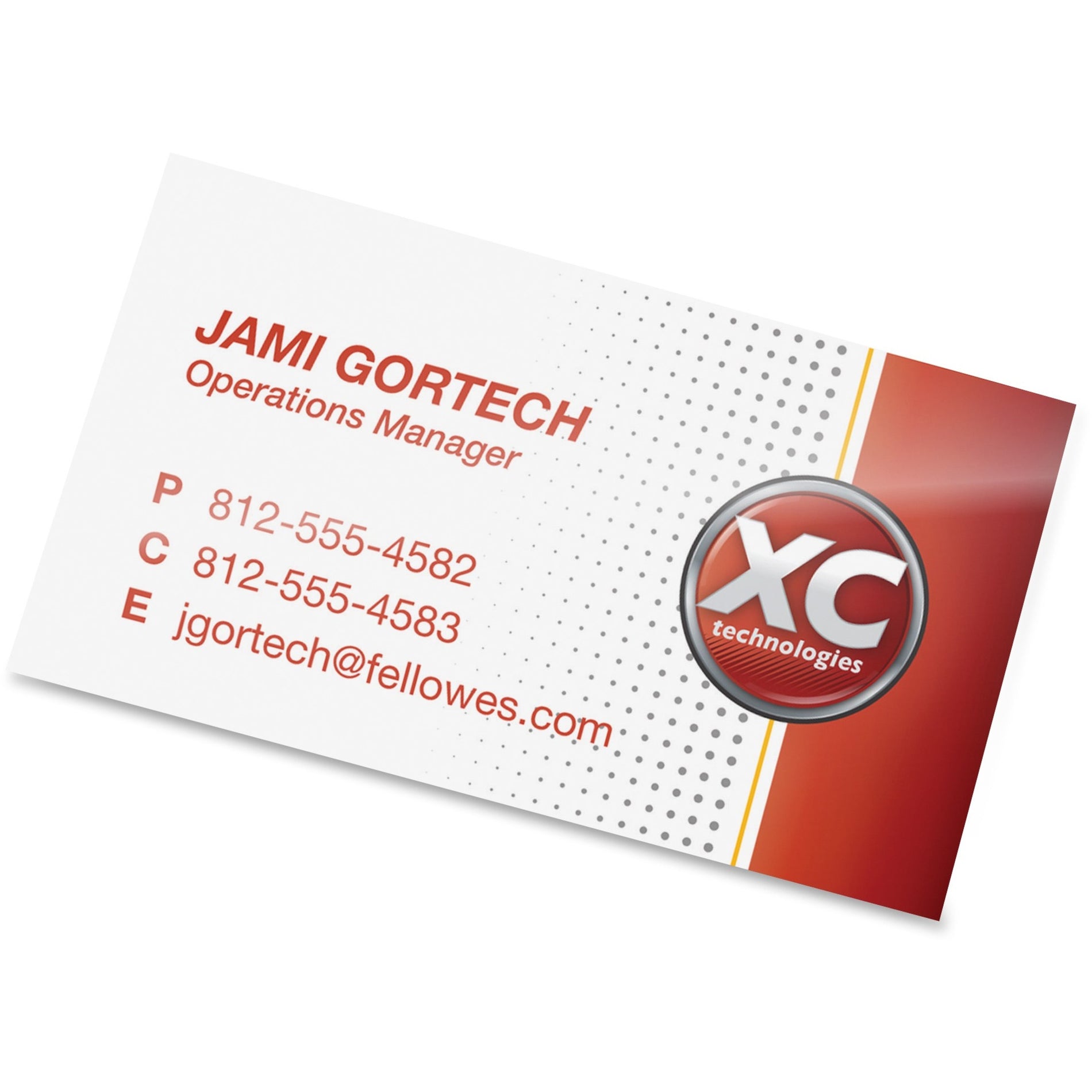 Close-up of business card showing perfect lamination quality-alternate-image3