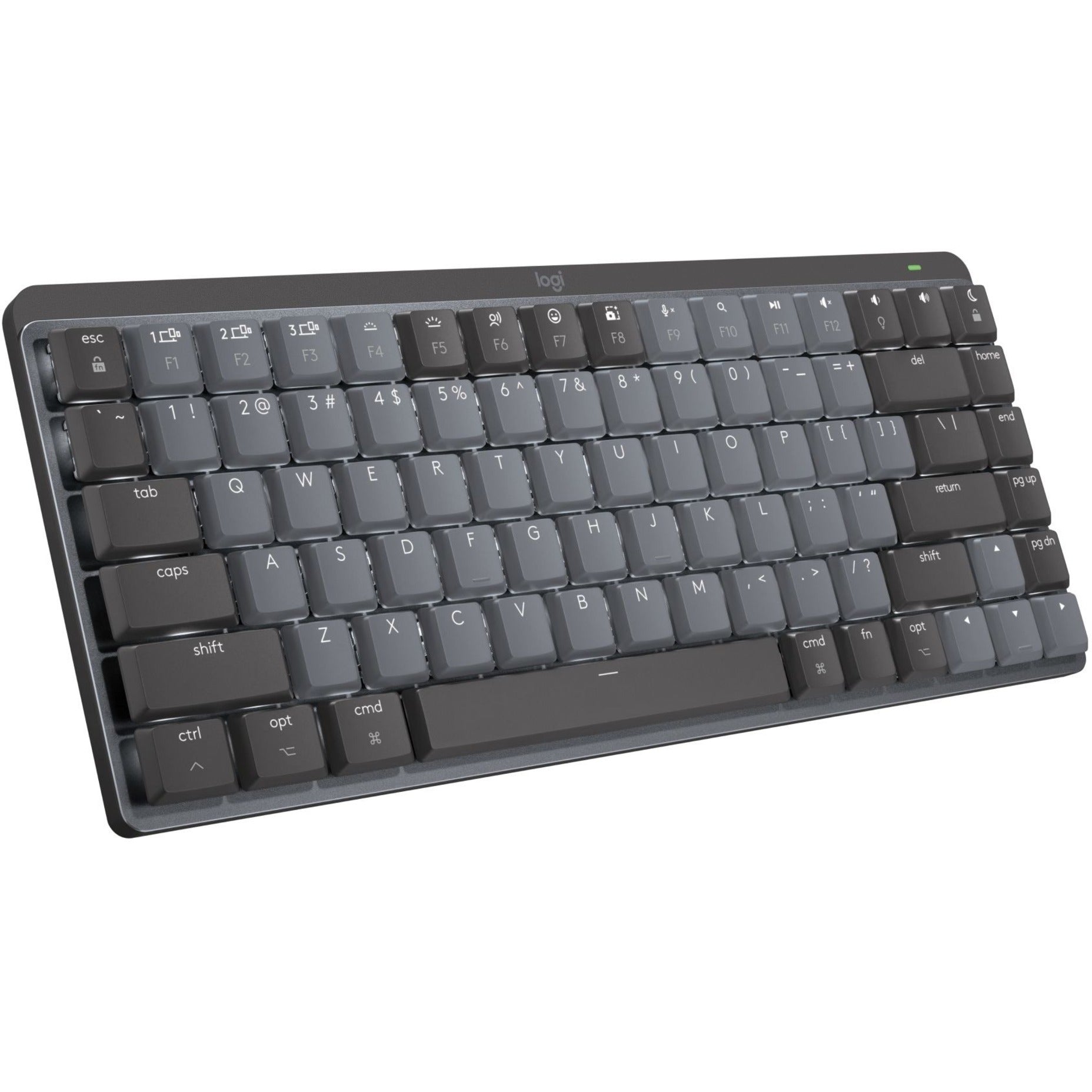 Logitech 920-010831 MX Mechanical Keyboard for Mac, Backlit, Rechargeable Battery, Compact and Quiet Keys