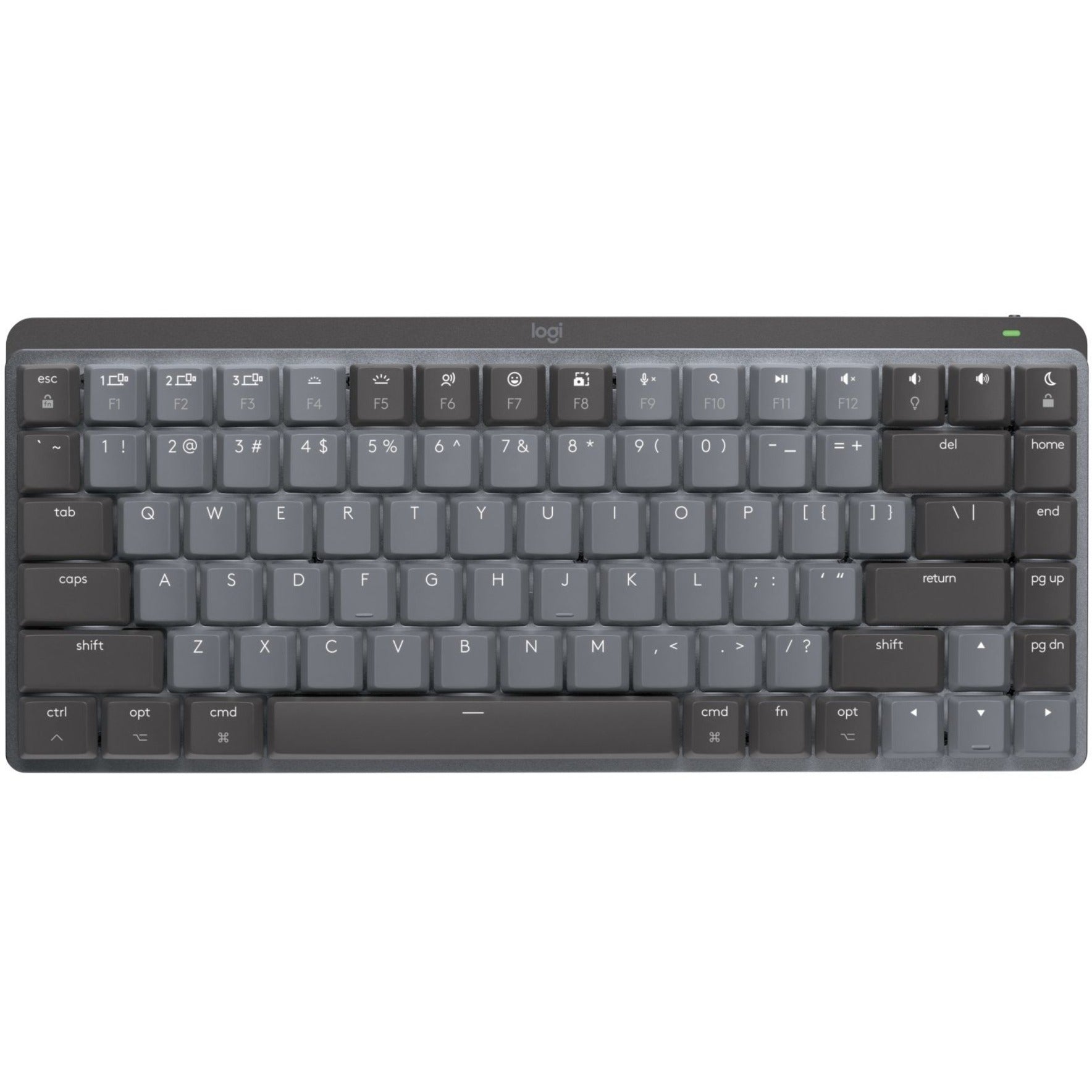 Logitech 920-010831 MX Mechanical Keyboard for Mac, Backlit, Rechargeable Battery, Compact and Quiet Keys