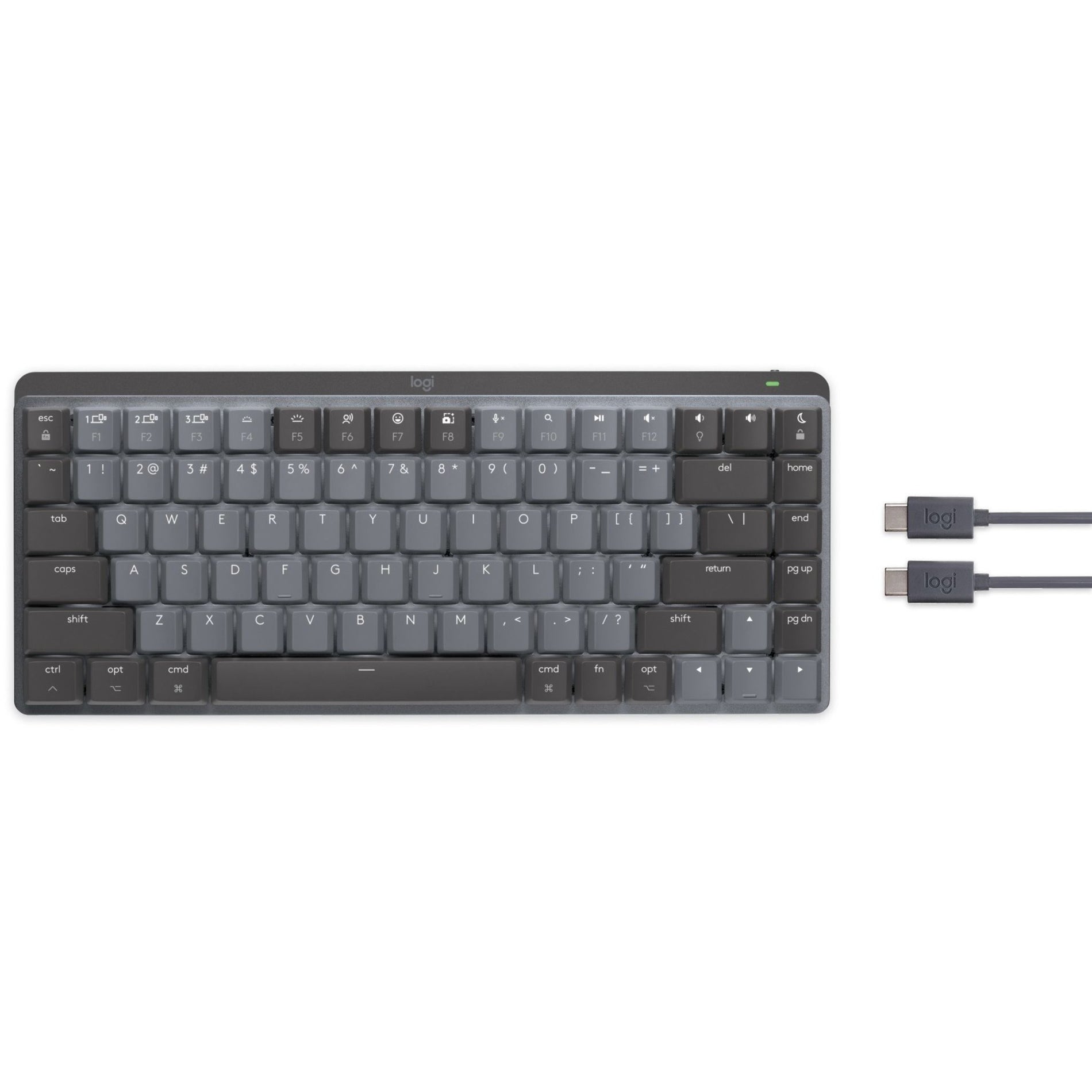 Logitech 920-010831 MX Mechanical Keyboard for Mac, Backlit, Rechargeable Battery, Compact and Quiet Keys