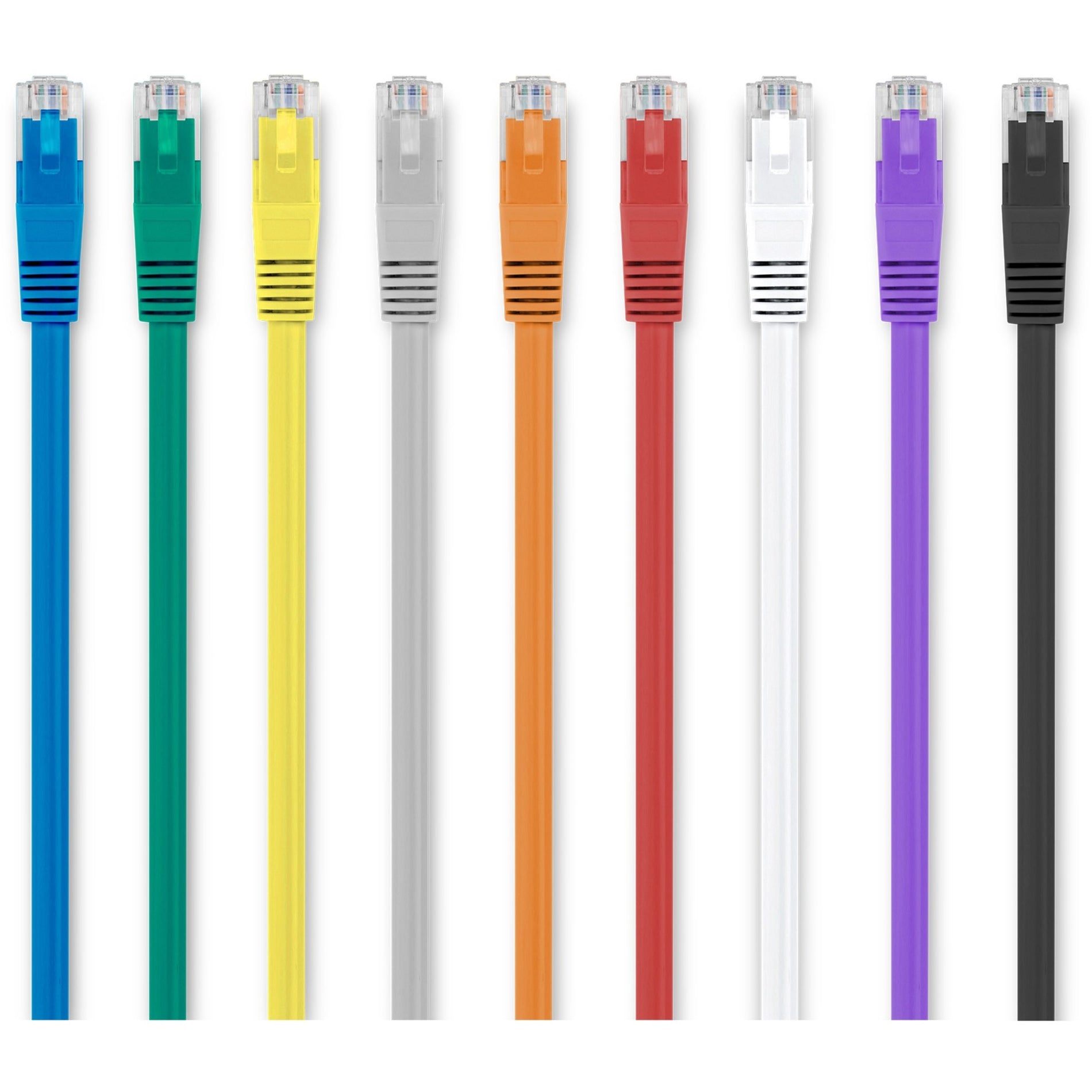 Array of Cat.6 network cables in different colors including blue, green, yellow, gray, orange, red, white, purple, and black-alternate-image4