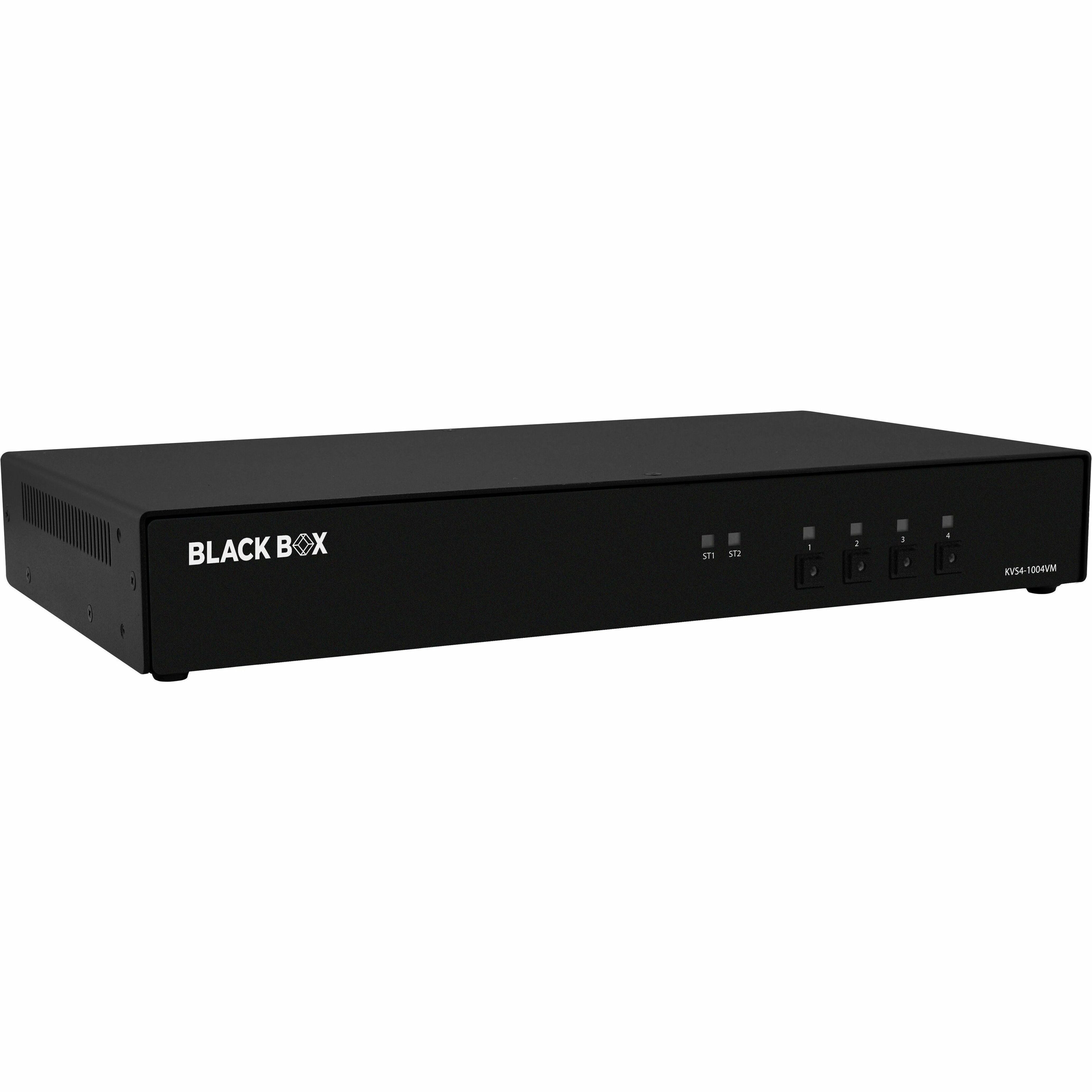 Black Box KVS4-1004VM KVM Switchbox, 4 Computers, HDMI/DisplayPort, USB, TAA Compliant