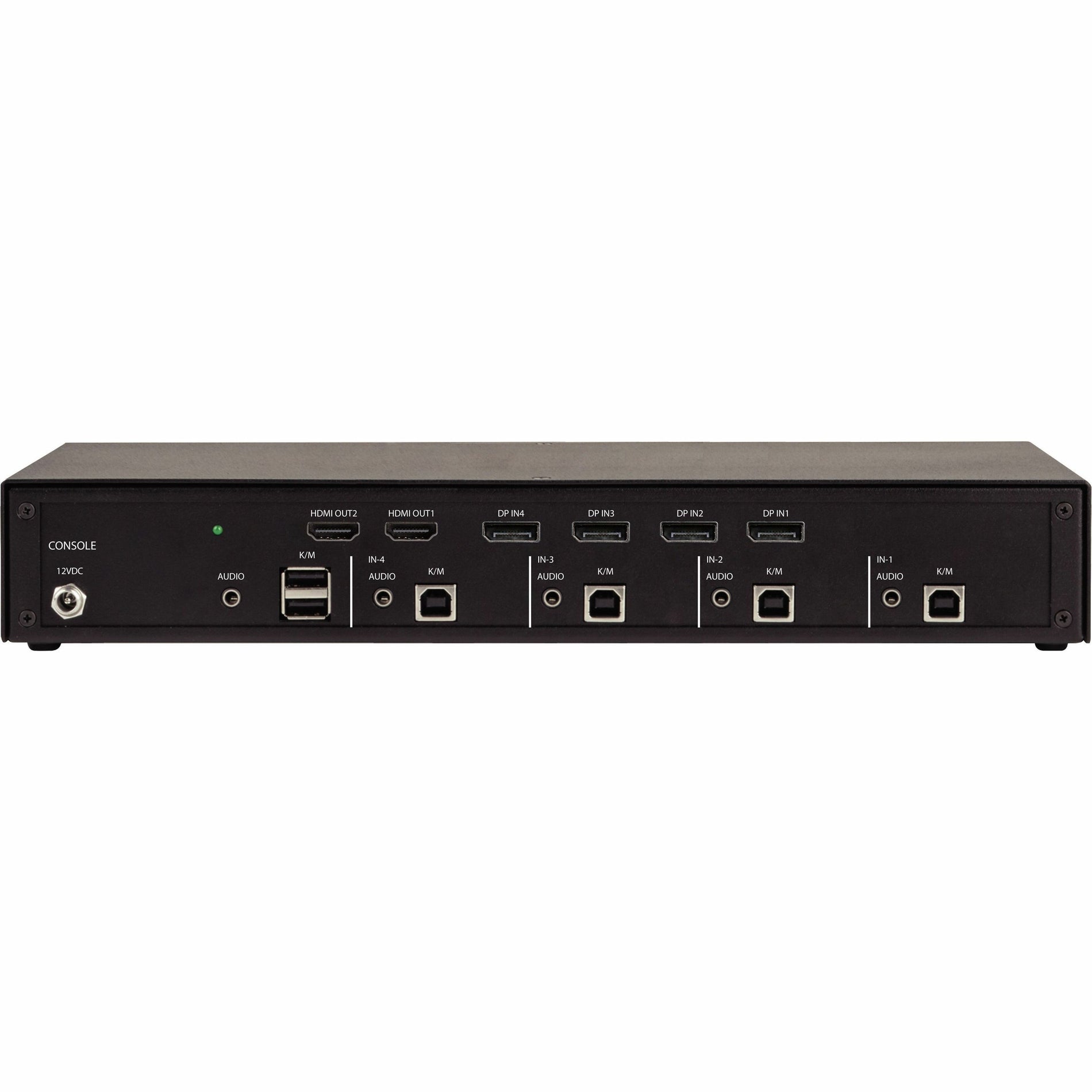 Black Box KVS4-1004VM KVM Switchbox, 4 Computers, HDMI/DisplayPort, USB, TAA Compliant
