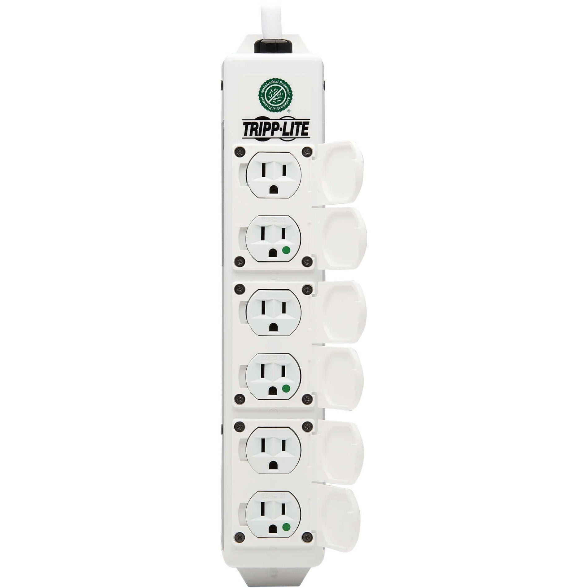 Tripp Lite PS-615-HGDG Safe-IT 6-Outlets Power Strip 1800W 15A 15ft Cord White  トリップライト PS-615-HGDG Safe-IT 6個のコンセントパワーストリップ、1800W、15A、15ftコード、ホワイト