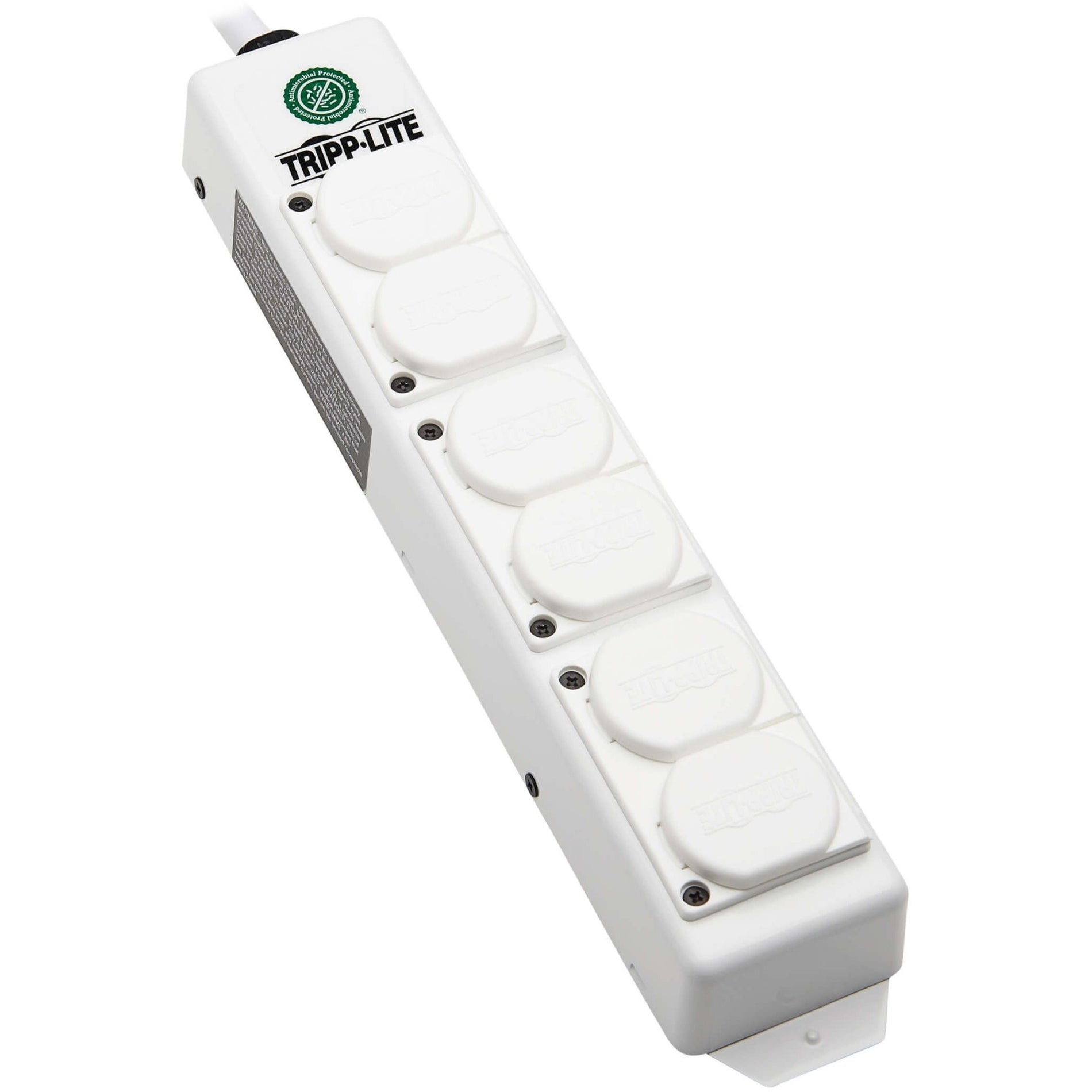 Tripp Lite PS-615-HGDG Safe-IT 6-Outlets Power Strip 1800W 15A 15ft Cord White  トリップライト PS-615-HGDG Safe-IT 6個のコンセントパワーストリップ、1800W、15A、15ftコード、ホワイト