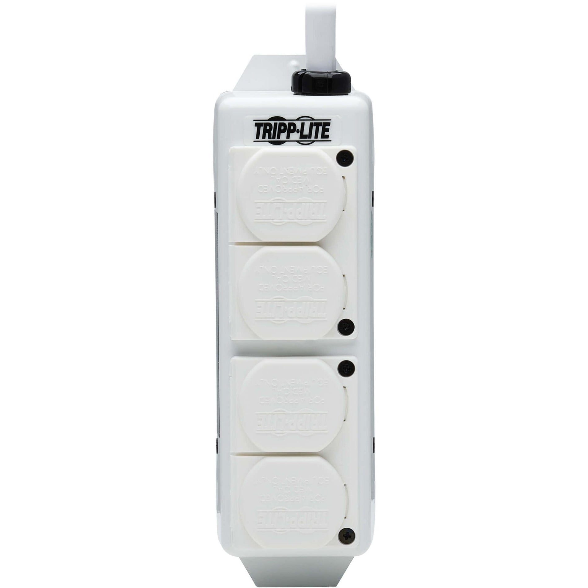 Tripp Lite PS-415-HGDG Safe-IT 4-Outlets Power Strip, 1800W, 15A, 15ft Cord, White