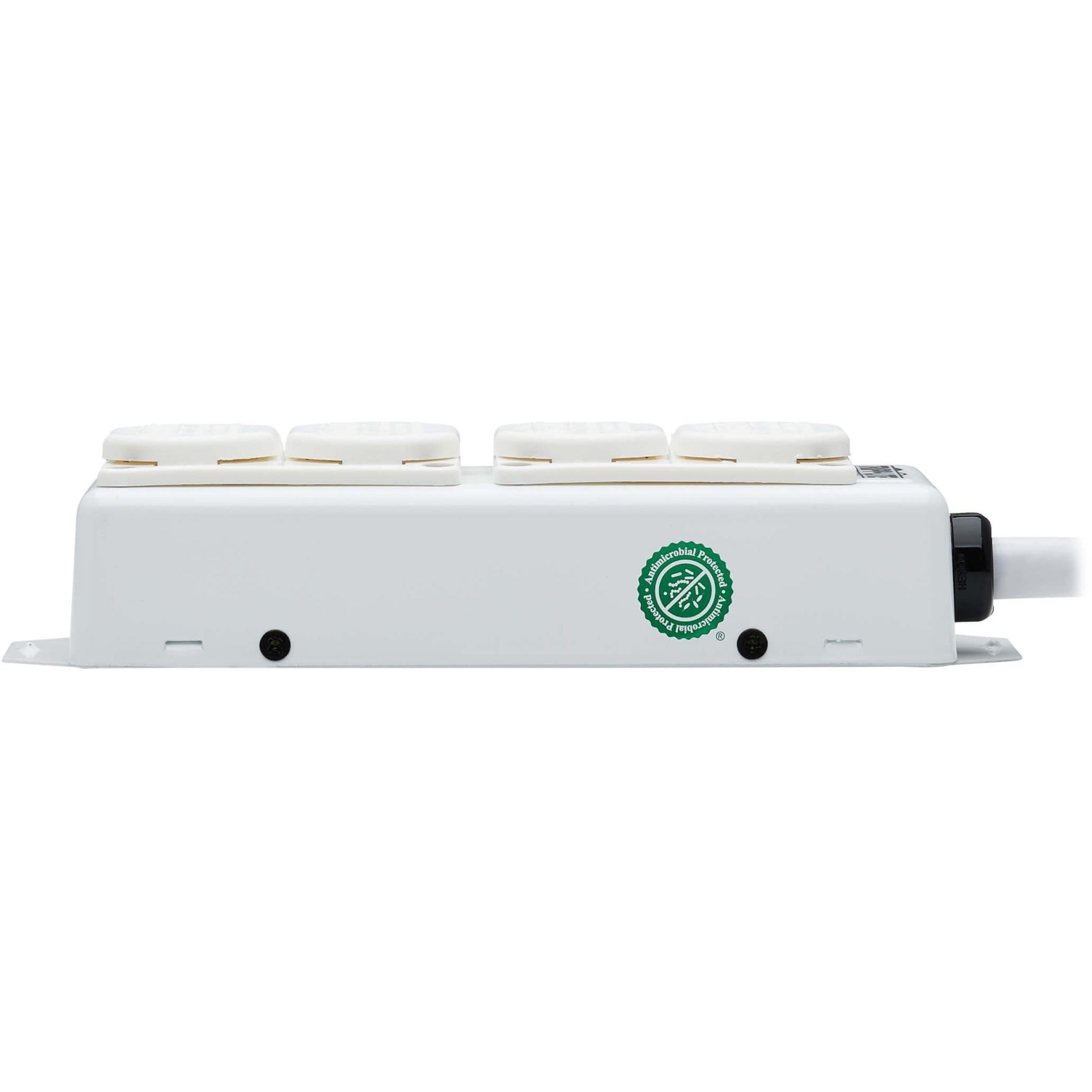 Side view of power strip showing antimicrobial coating and safety features-alternate-image6