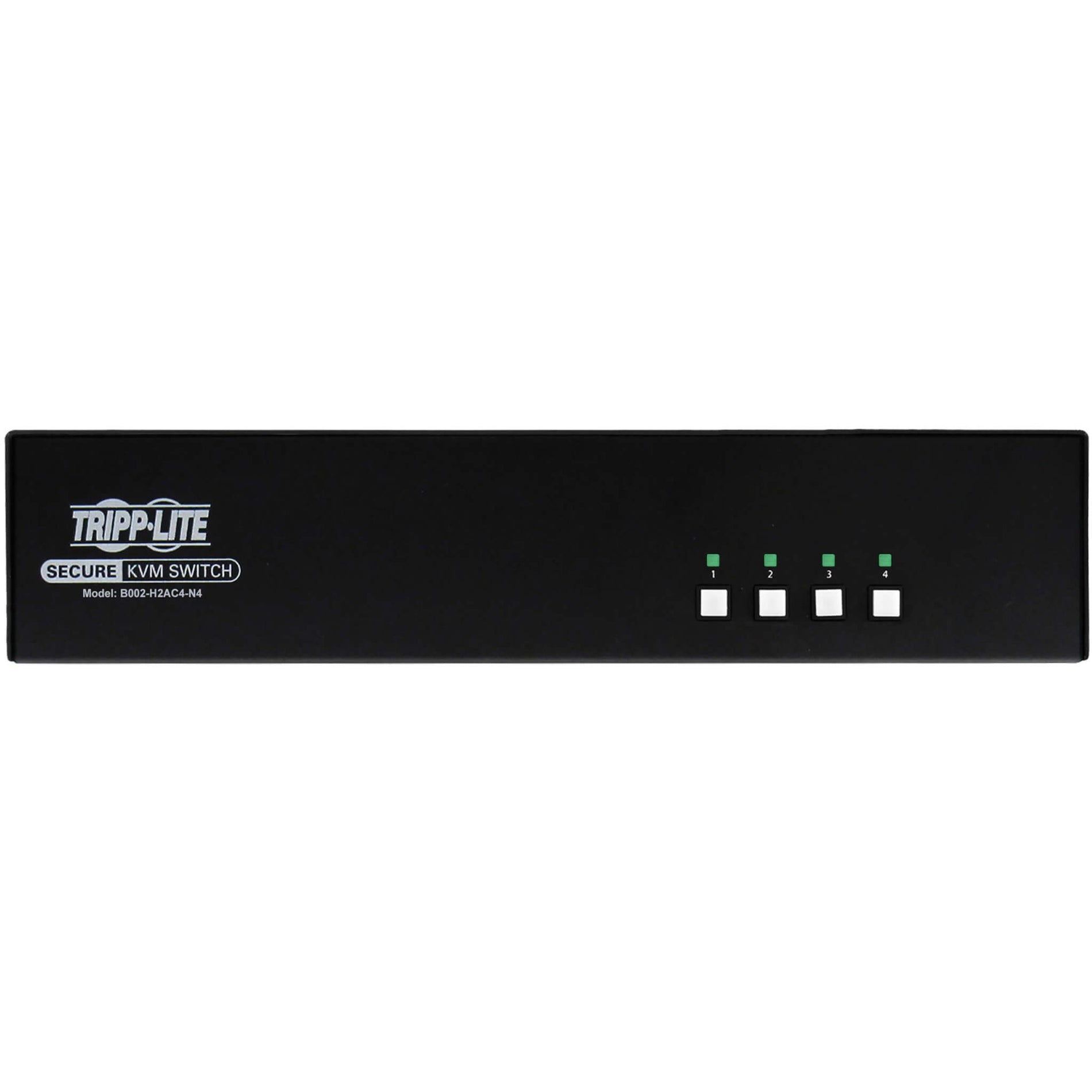 Tripp Lite B002-H2AC4-N4 Secure KVM Switch 4-Port Dual Head HDMI to HDMI 4K NIAP PP4.0 Audio CAC