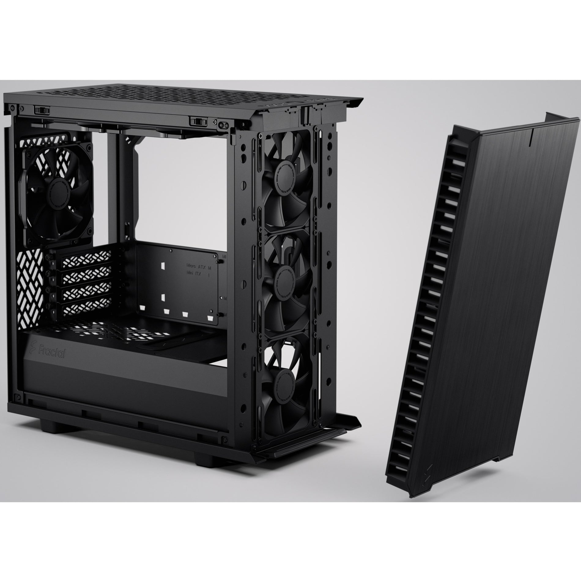 Fractal Design FD-C-DEF7M-01 Define 7 Mini Computer Case Compact Tower with 6 Expansion Bays  Fractal Design FD-C-DEF7M-01 Definer 7 Mini Computerkasse Kompakt Tårn med 6 Udvidelsesbåse