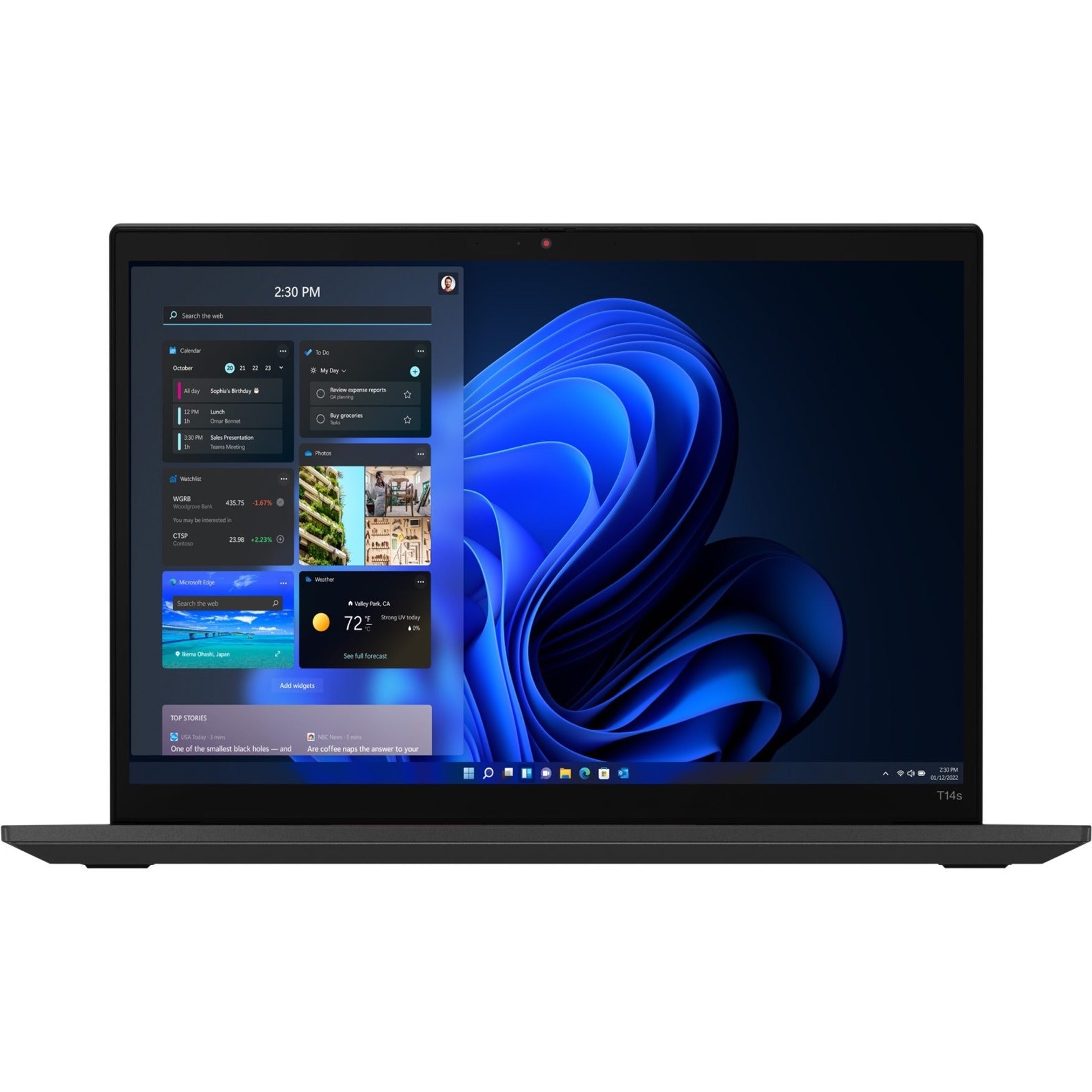 Lenovo 21BR00FHUS ThinkPad T14s Gen 3 (Intel) 14" Notebook, Intel Core i5, 16GB RAM, 256GB SSD, Windows 11