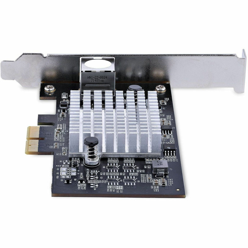 Top-down view of StarTech.com 10GbE card showing thermal design and component layout