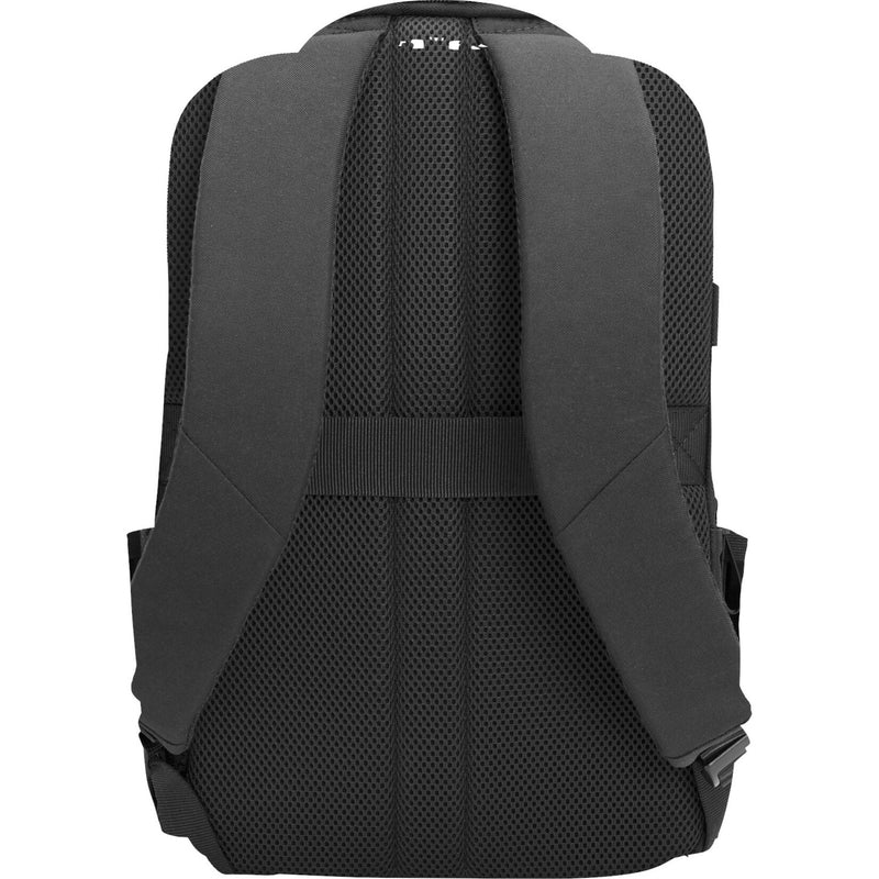 Back view of HP Renew Executive backpack showing mesh ventilation system and padded straps