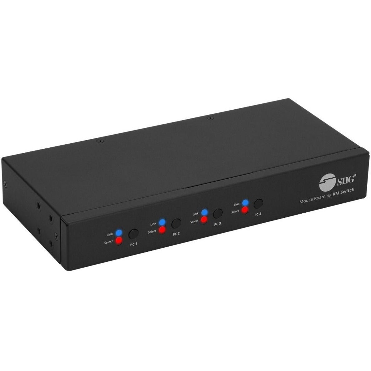 SIIG JU-SW4311-S1 4-Port الجوالة تبديل KM مع موزع USB 2.0 ، توصيل وتشغيل ، TAA متوافق الماركة: SIIG
