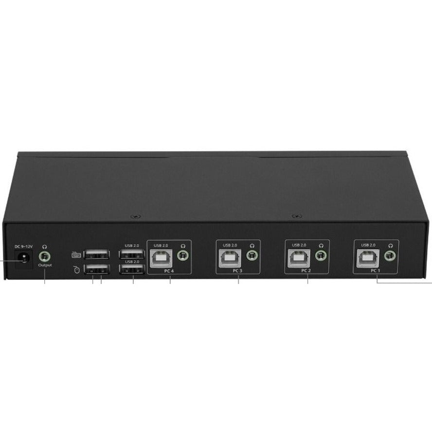 SIIG JU-SW4311-S1 4-Port Roaming KM Switch with USB 2.0 Hub Plug and Play TAA Compliant  ブランド名: SIIG SIIG JU-SW4311-S1 4ポートローミングKMスイッチ USB 2.0ハブ、プラグアンドプレイ、TAA準拠