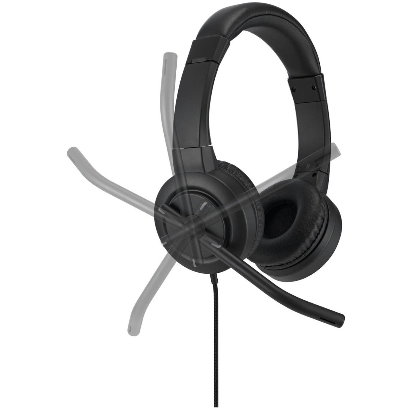 H1000 headset showing microphone rotation range-alternate-image15