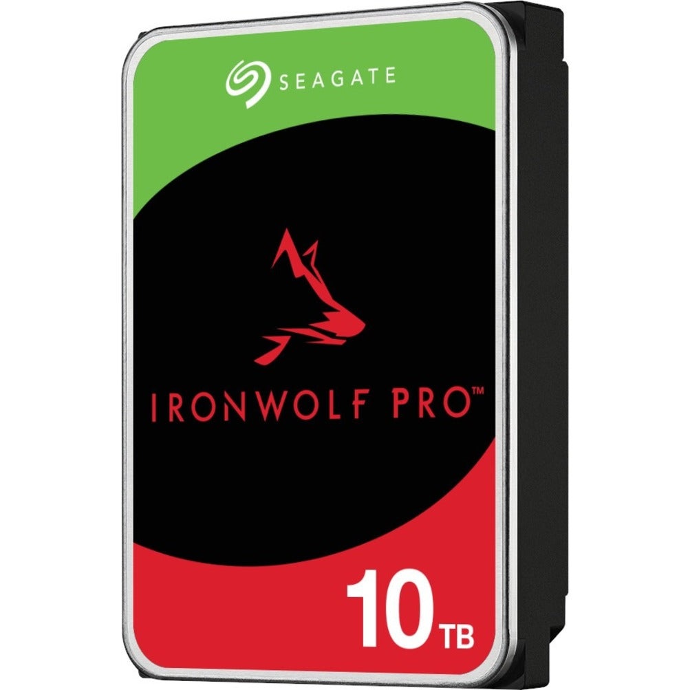 Angled perspective of Seagate IronWolf Pro 10TB hard drive emphasizing its professional design-alternate-image3