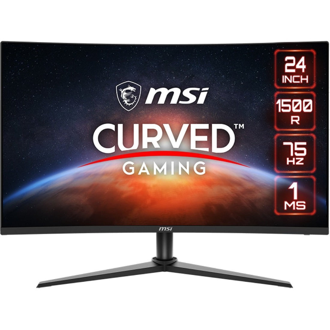 MSI OPTIXG243CV Optix G243CV 24" Curved Gaming Display Monitor, Full HD, 1ms Response Time, FreeSync