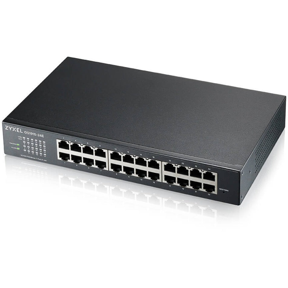 ZYXEL GS1915-24E 24-port GbE Smart Managed Switch, Gigabit Ethernet Network, Fanless