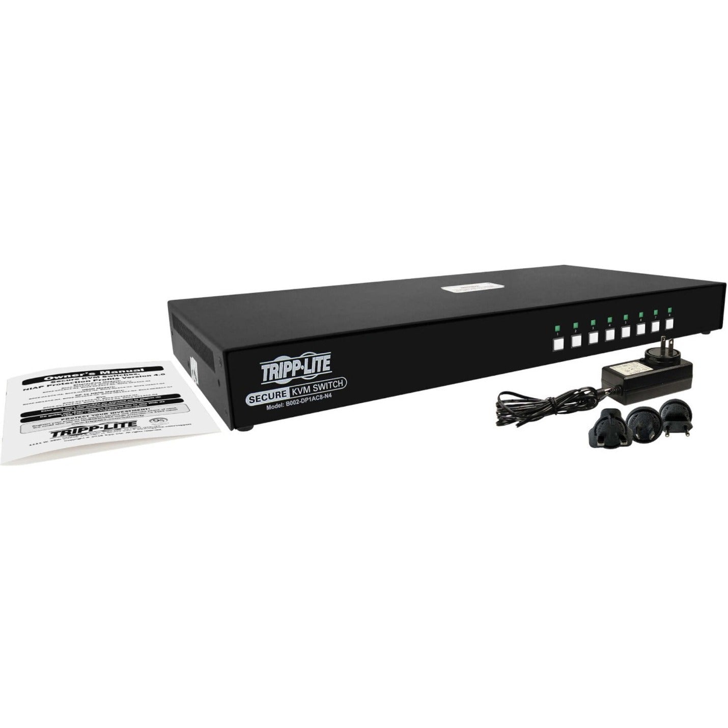 Tripp Lite B002-DP1AC8-N4 Sikker KVM-switch 8-port Enkelt hoved DisplayPort 4K NIAP PP4.0