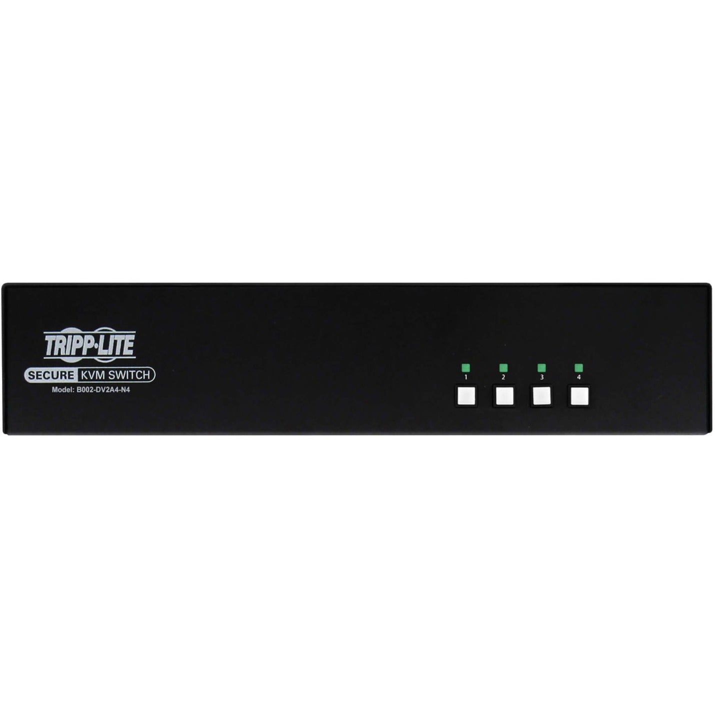 Tripp Lite B002-DV2A4-N4 Commutateur KVM sécurisé 4 ports Double tête DVI vers DVI NIAP PP4.0 TAA Résolution vidéo maximale 2560 x 1600 Garantie de 3 ans