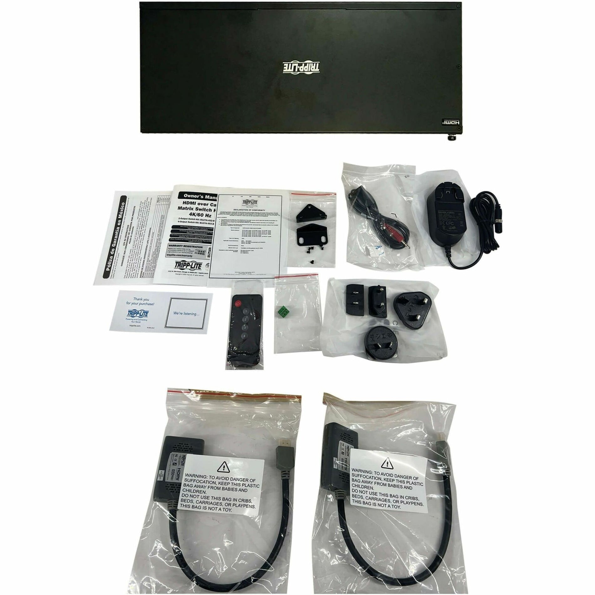 Complete package contents including matrix switch, accessories, and documentation-alternate-image14