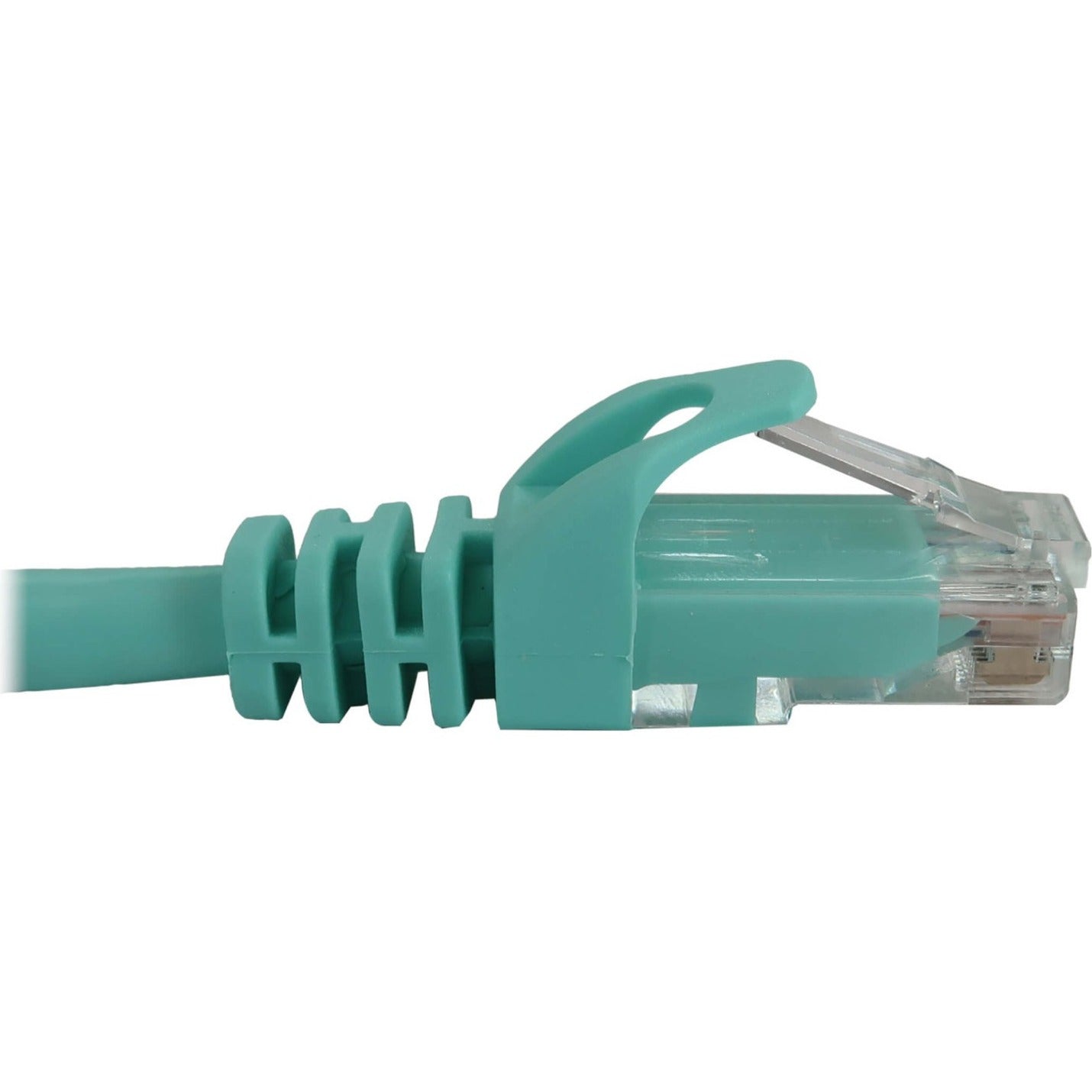 Side view of Cat6a connector showing strain relief and cable boot design-alternate-image3