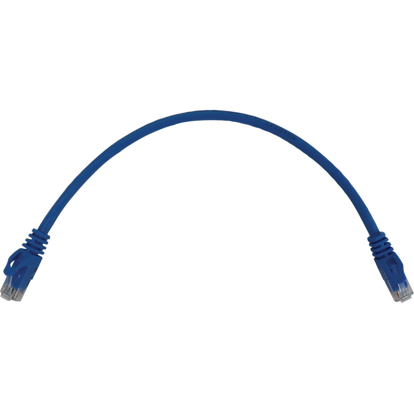 Blue Cat6a network cable with RJ45 connectors showing full cable length view-alternate-image1