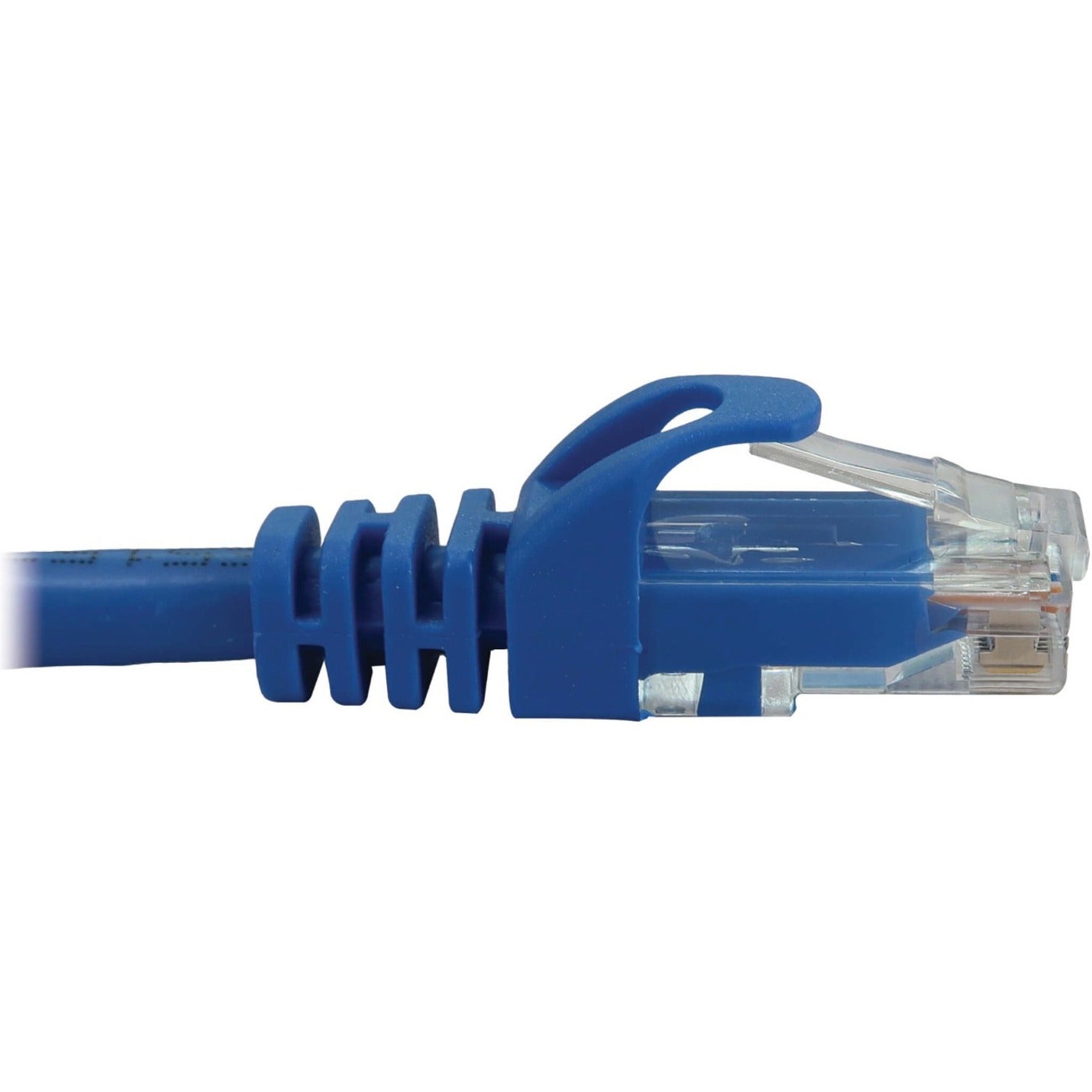 Side view of RJ45 connector highlighting strain relief boot design-alternate-image4