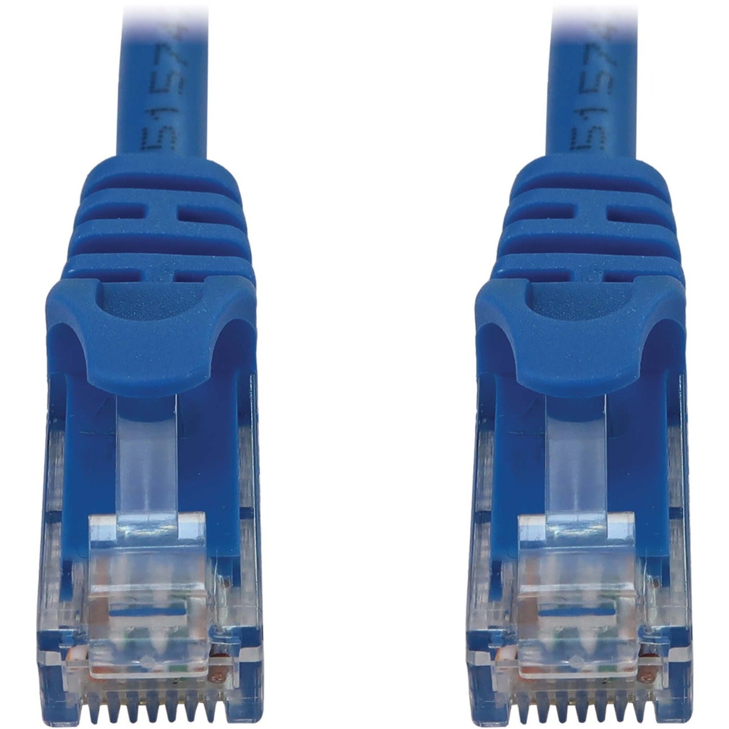 Close-up view of the blue RJ45 connector showing snagless boot design-alternate-image2