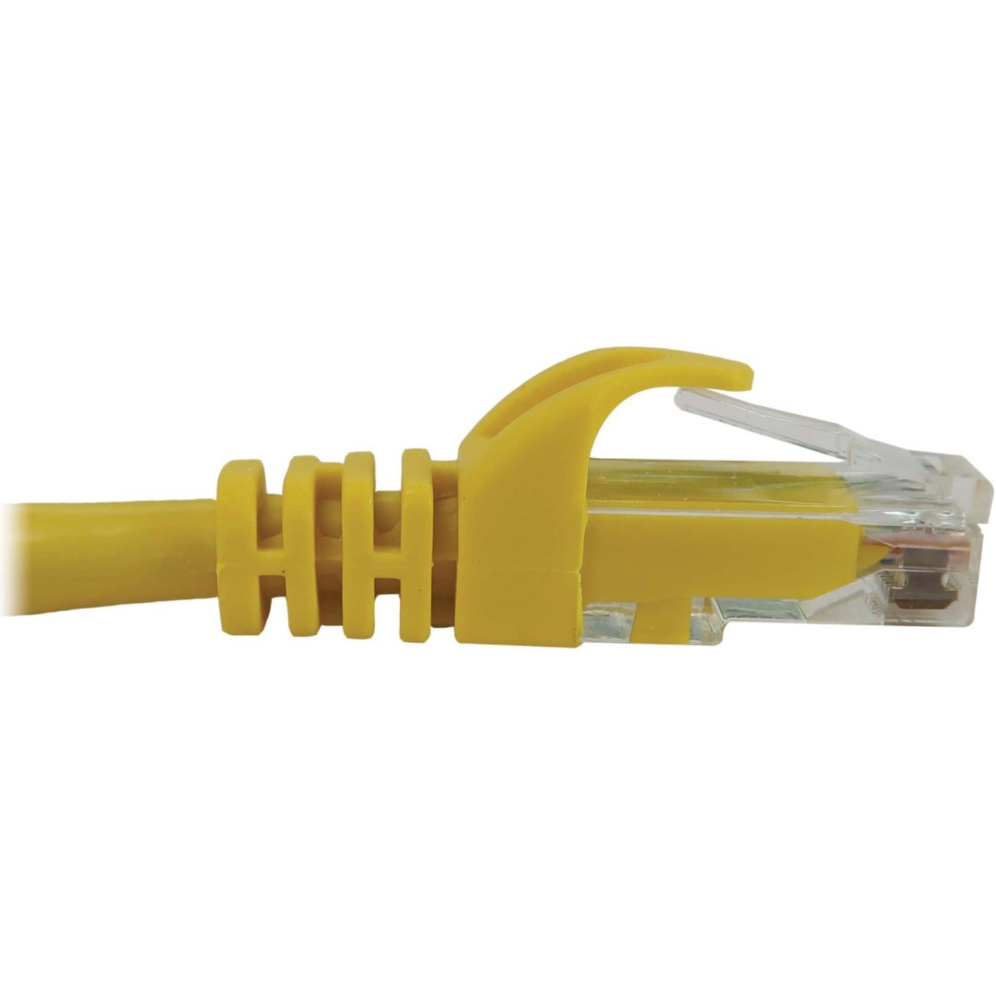 Tripp Lite N261-001-YW Cable de Red UTP Cat.6a 1 pie Amarillo 10G PoE Moldurado Sin Enganches