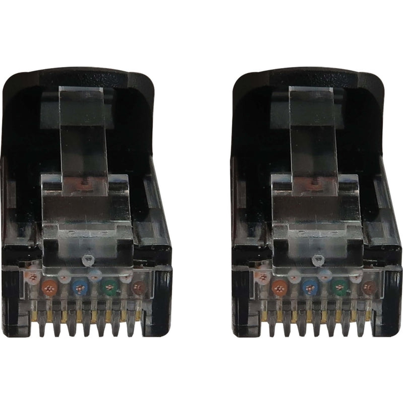 Detailed view of Cat6a RJ45 connector internal contact arrangement