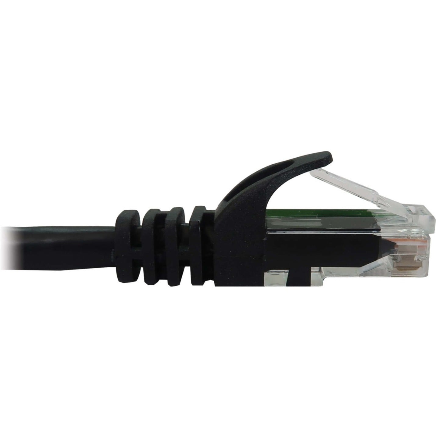 Side view of Cat6a cable strain relief boot and connector-alternate-image4