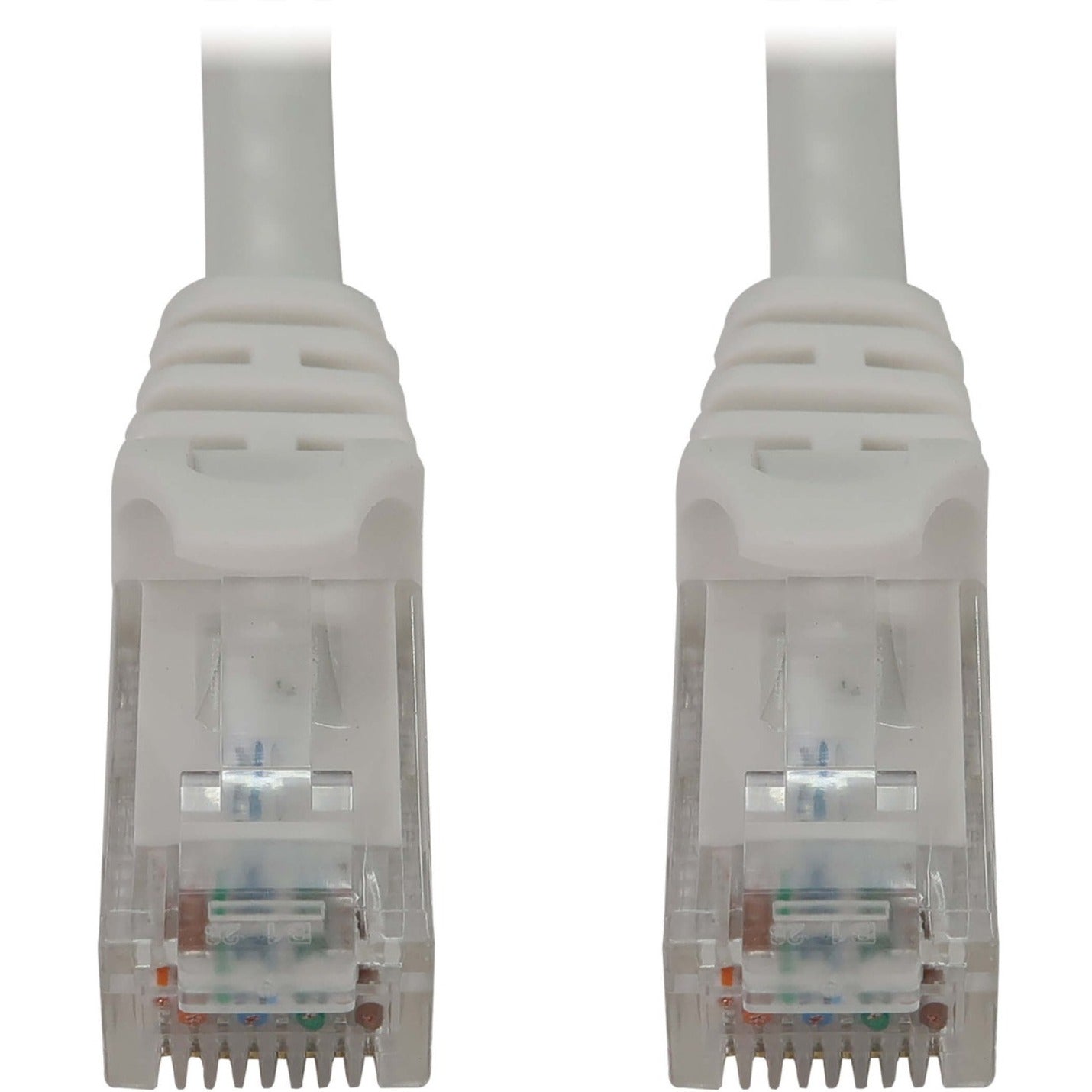 Close-up view of transparent RJ45 connector showing internal wiring and gold contacts-alternate-image2