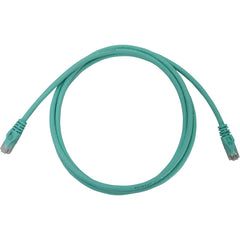 Tripp Lite Cat6a UTP Network Cable, 10G PoE Snagless Molded, High-Speed Data Transfer, Gold-Plated RJ45 M/M Connectors, Aqua 6ft - N261-006-AQ (Lifetime Warranty)