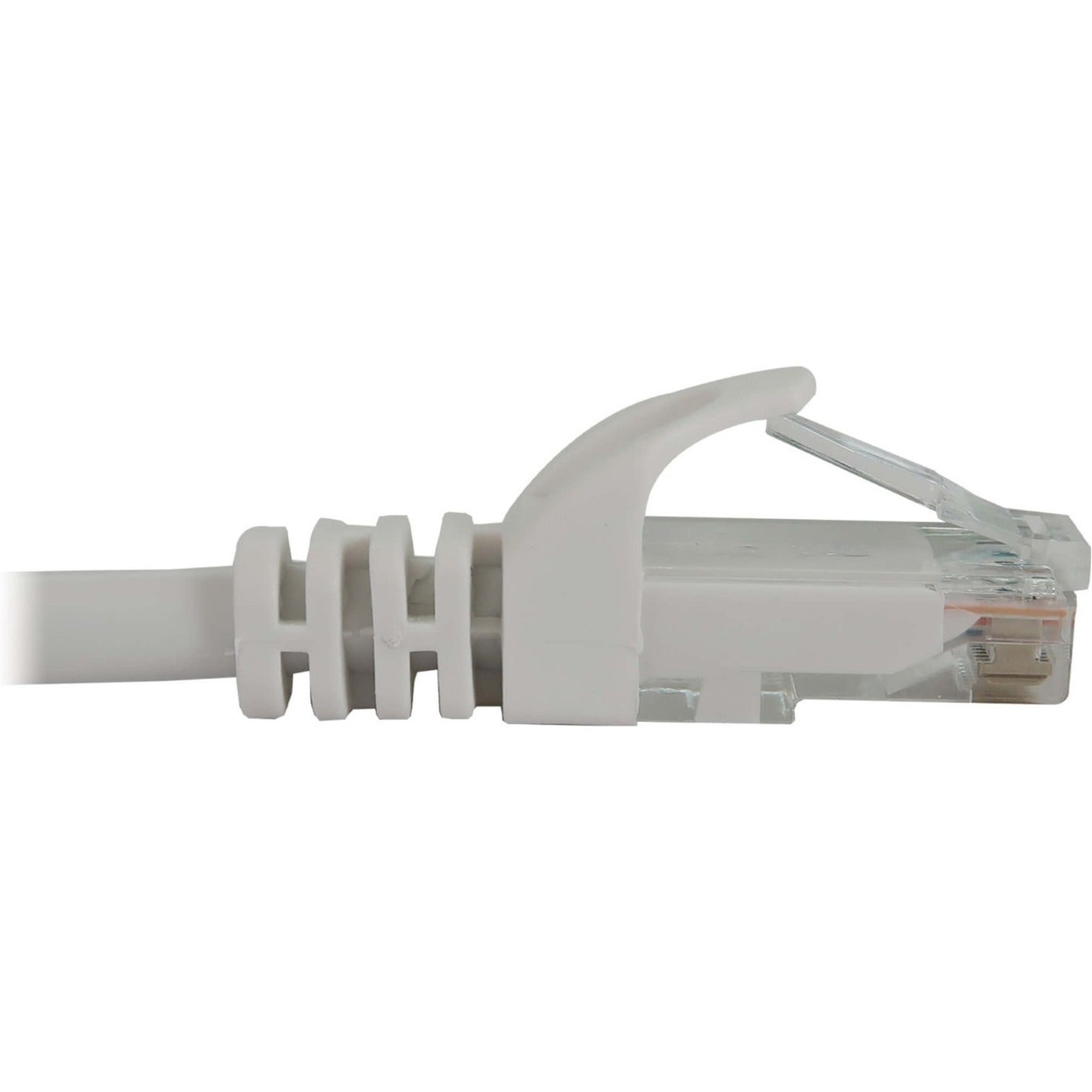 Side view of RJ45 connector showing snagless boot and strain relief design-alternate-image4