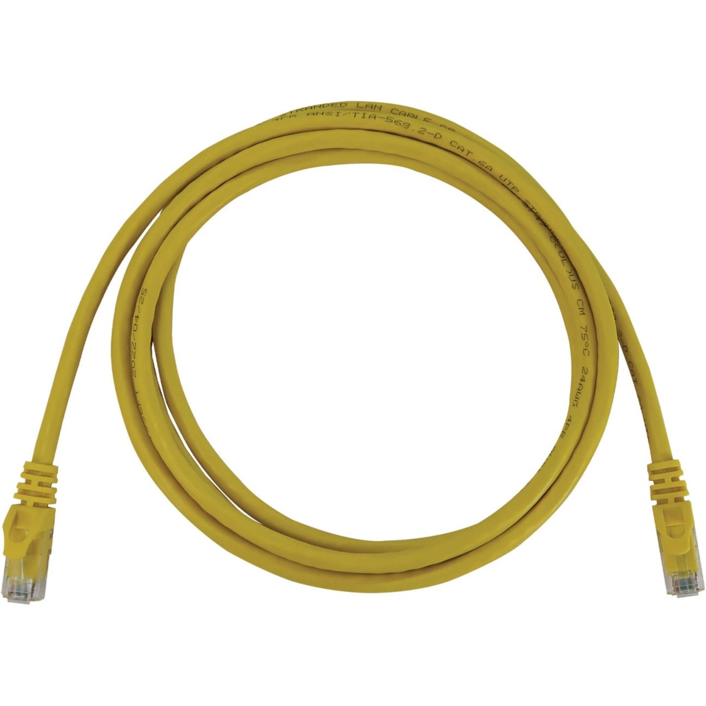 Tripp Lite N261-006-YW Cat.6a UTP Cavo di Rete 10G PoE Snagless Stampato Giallo 6ft