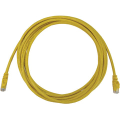 Tripp Lite Cat6a UTP Network Cable, 10G PoE, Snagless Molded, Gold-Plated RJ45 M/M Connectors, Supports VoIP/Security/POS Devices, Yellow 10ft - N261-010-YW (Lifetime Warranty)