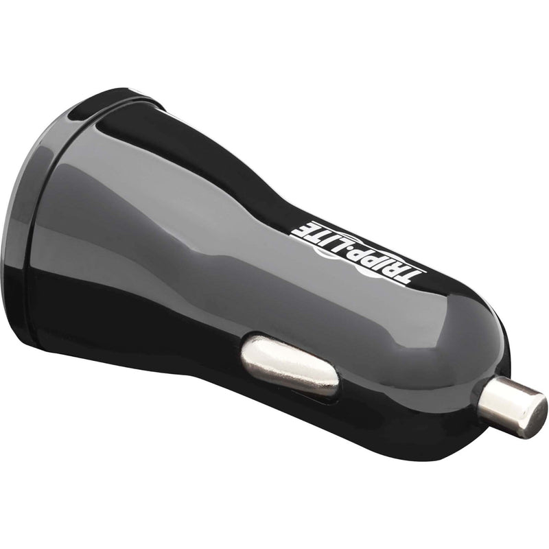 Side profile view of Tripp Lite car charger showing sleek design