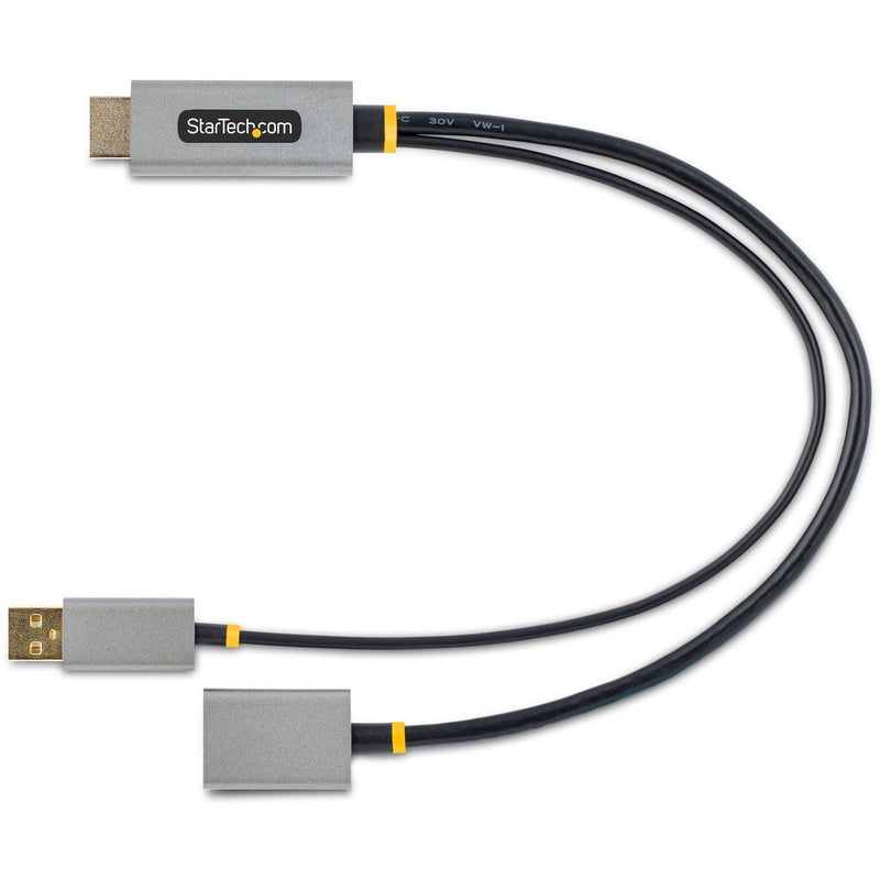 Overhead view of StarTech.com adapter showing complete cable configuration