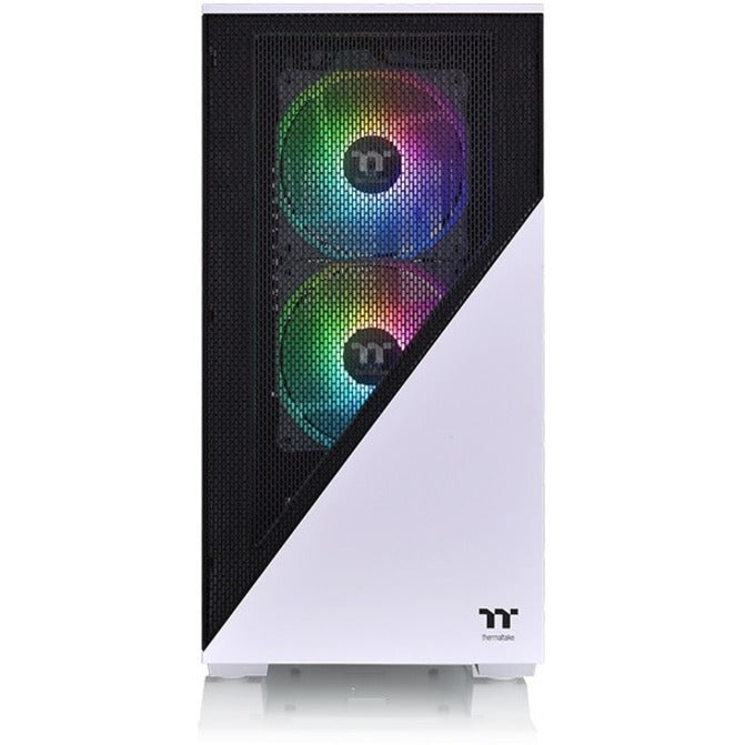 Thermaltake CA-1S4-00S6WN-00 Divider 170 TG Snow ARGB Gaming Computer Case, Micro ATX/Mini ITX, Tempered Glass, White