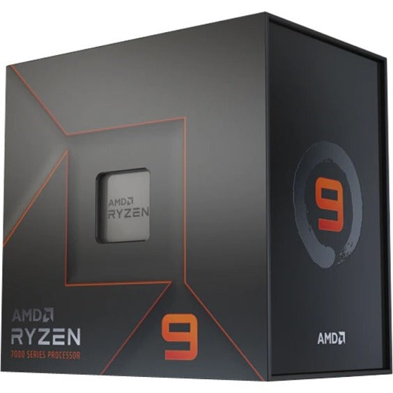 AMD Ryzen 9 7900X processor retail box in black with orange geometric accents and Ryzen 9 branding-alternate-image1