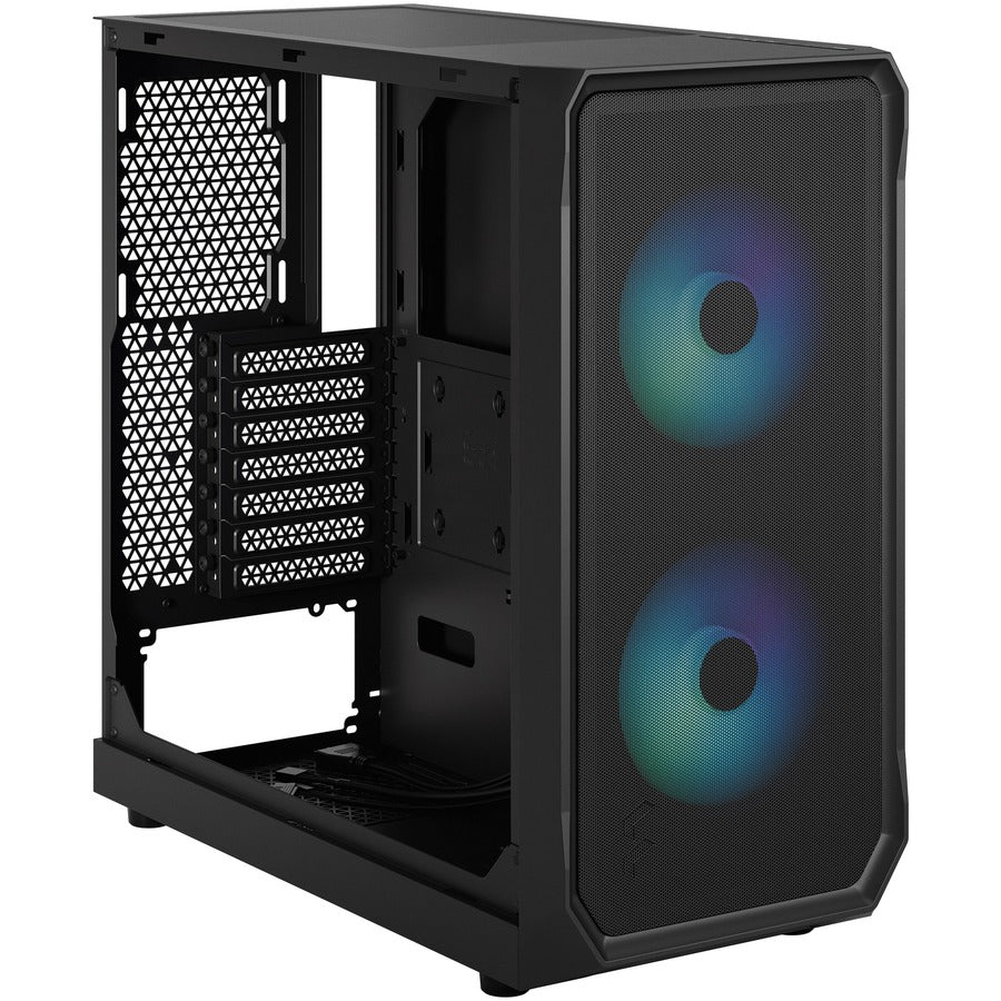 Fractal Design FD-C-FOC2A-03 Focus 2 RGB Computer Case, Tempered Glass, Black, 2 Year Warranty