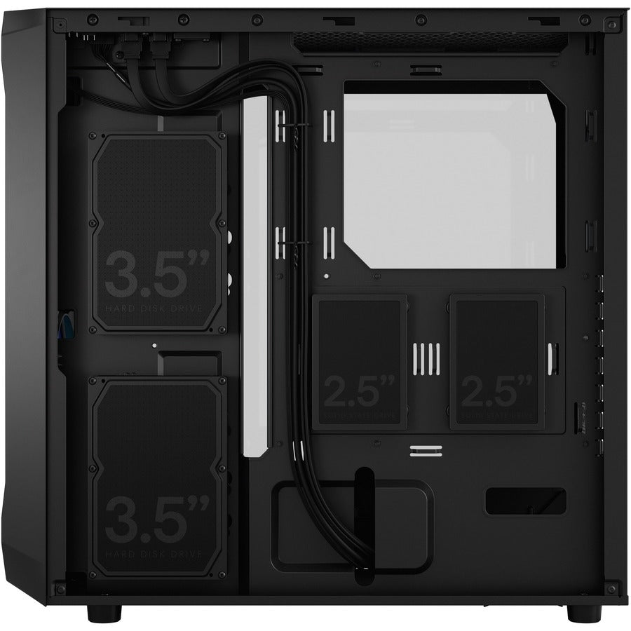 Fractal Design FD-C-FOC2A-03 Focus 2 RGB Computer Case, Tempered Glass, Black, 2 Year Warranty