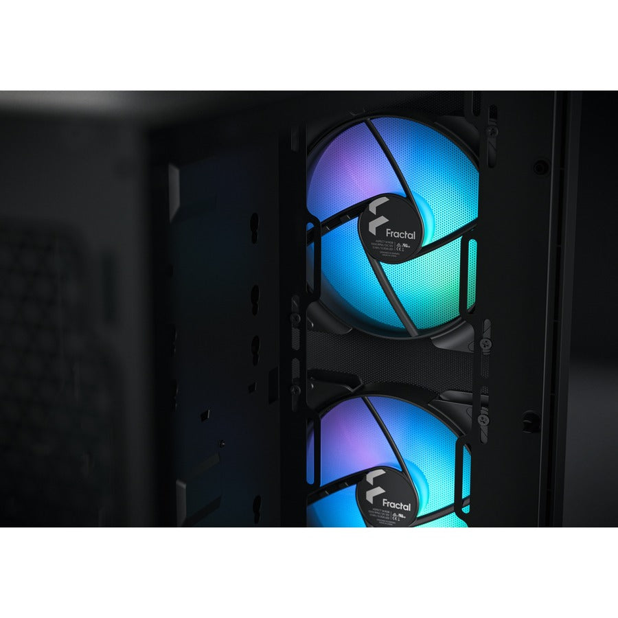 Fractal Design FD-C-FOC2A-03 Focus 2 RGB Computer Case, Tempered Glass, Black, 2 Year Warranty