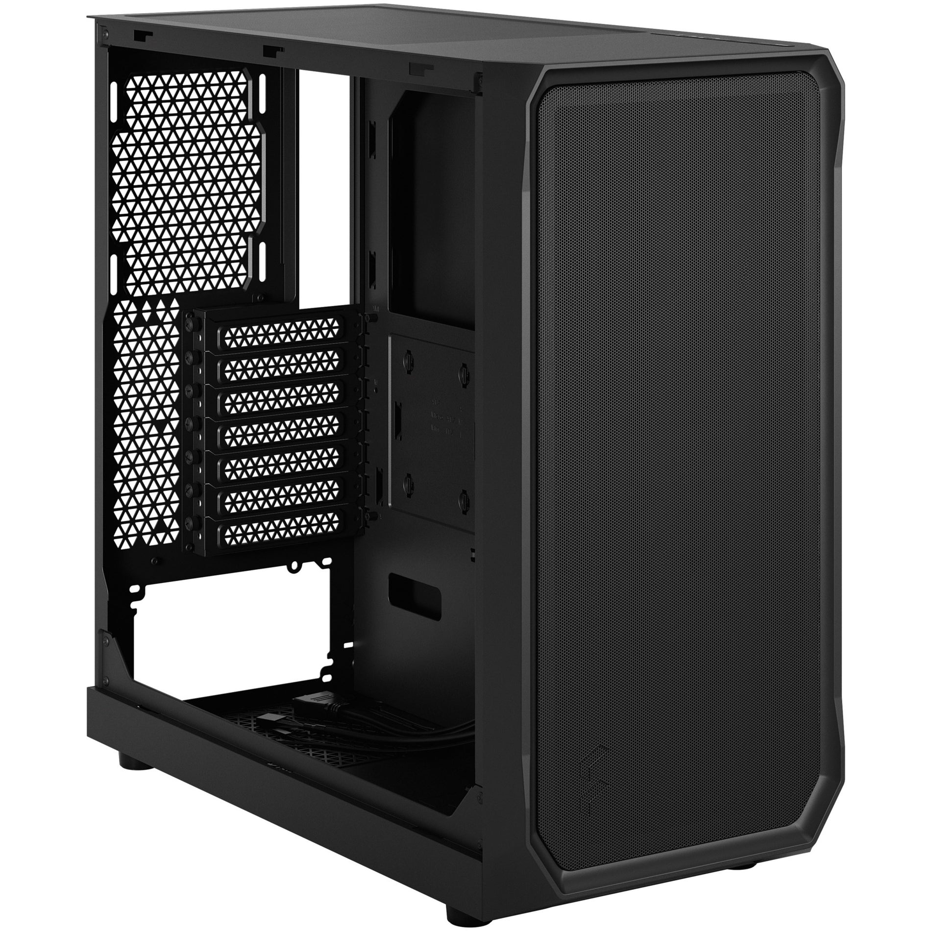 Fractal Design FD-C-FOC2A-01 เคสคอมพิวเตอร์ Focus 2 ทาวเวอร์ สีดำ เหล็ก ตะแกรง กระจกเทมเปอร์ การรับประกัน 2 ปี